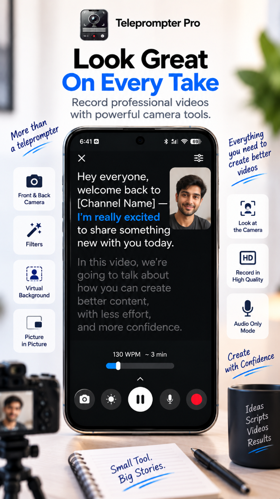 Teleprompter Pro app preview